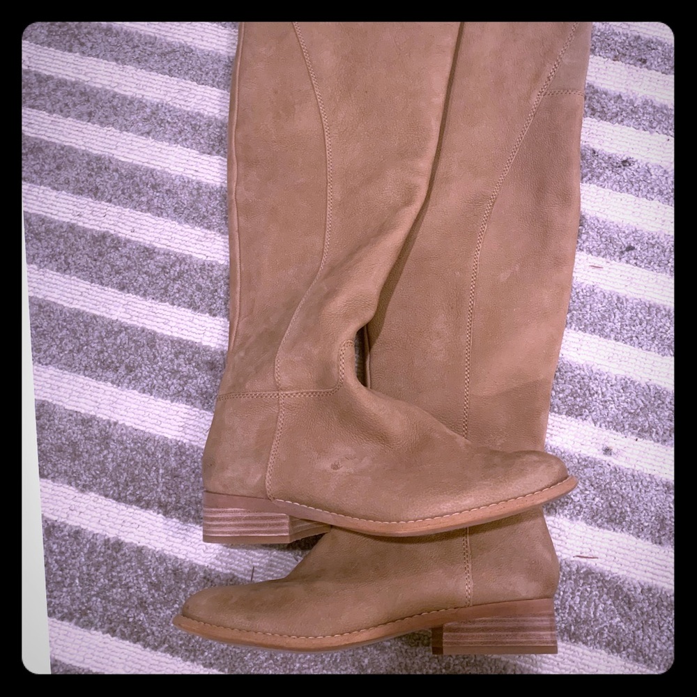 Lucky over the knee leather boots women’s